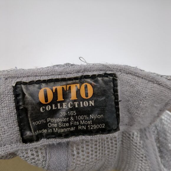 Letter P Snapback Trucker Hat Gray OS Adjustable Embroidered Mesh Back Rope Otto - Picture 8 of 8